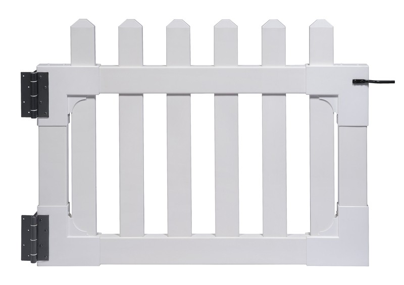 2.6 ft. H x 3.5 ft. W Newport Vinyl Picket Gate