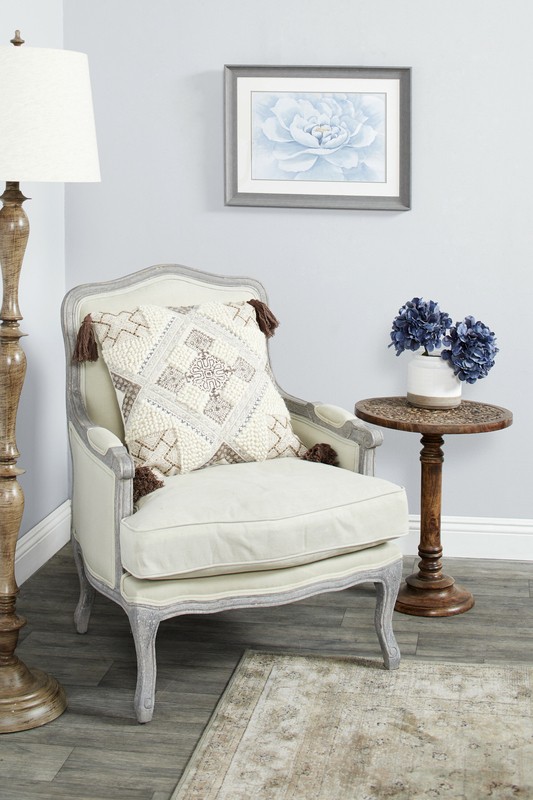 21'' Tall Solid Wood Pedestal End Table
