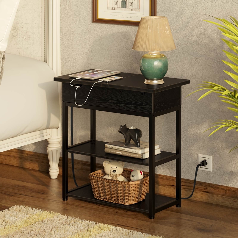 Chair side table with built in lamp hotsell
