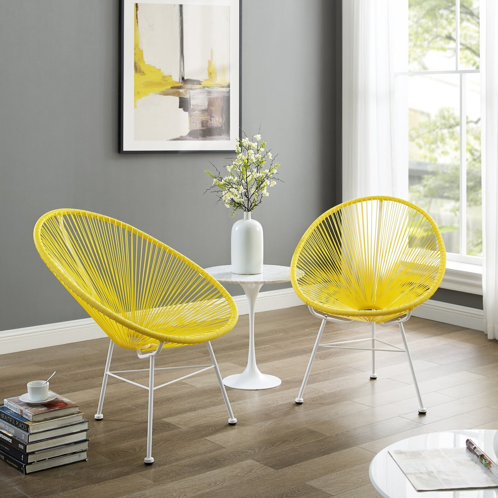 27 56” Wide Indoor/Outdoor Papasan Chairs (Set of 2)