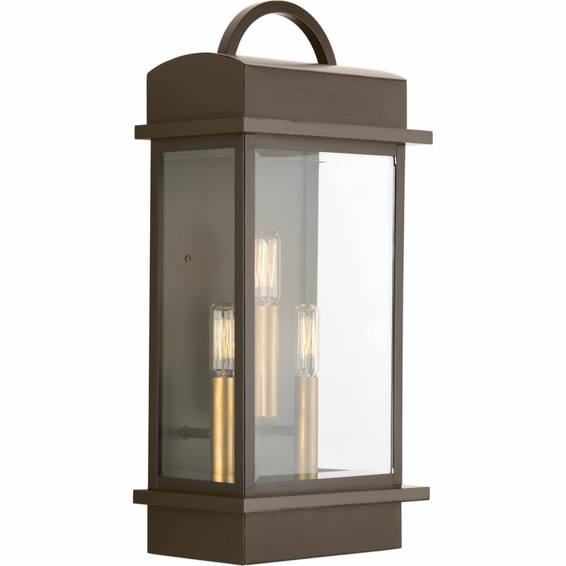 3 - Bulb 19.625'' H Beveled Glass Outdoor Wall Lantern