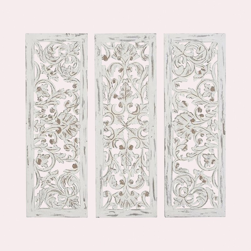 3 Piece Carved Ornate Wall Décor Set