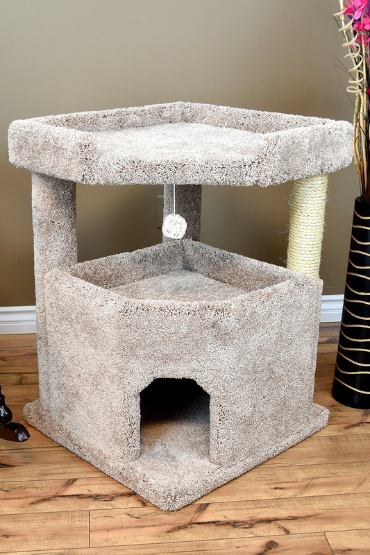 33" Prestige Solid Wood Condo Mansion Cat Tree