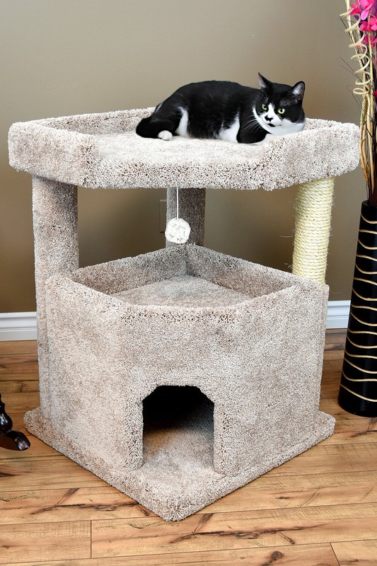 33" Prestige Solid Wood Condo Mansion Cat Tree