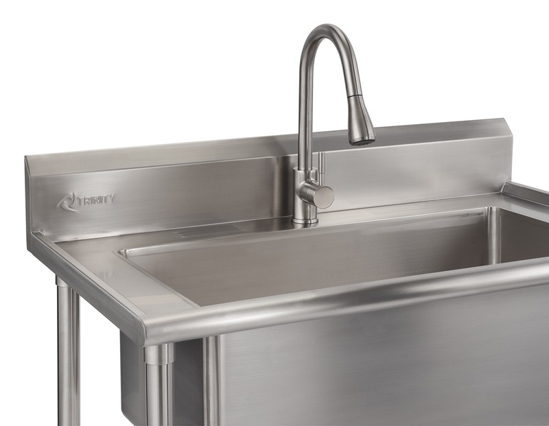 42" L x 24" W Free Standing Laundry Sink with Faucet