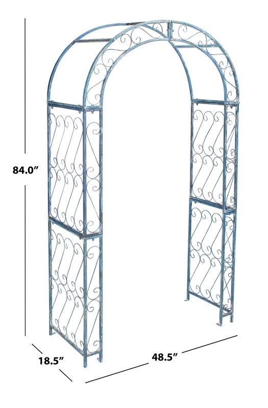 48.5" W x 18.5" D Iron Arbor