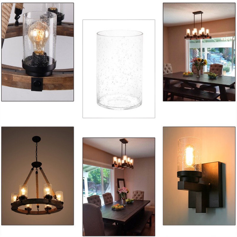 5.5'' H Glass Cylinder Lamp Shade in Clear