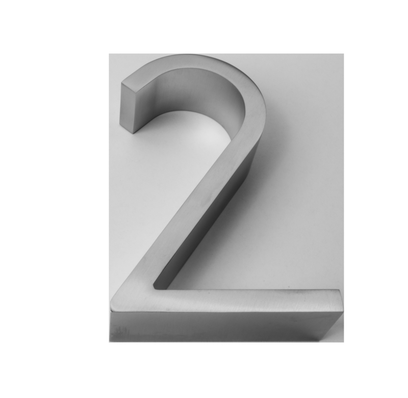 5'' H Metal Floating Mount House Number