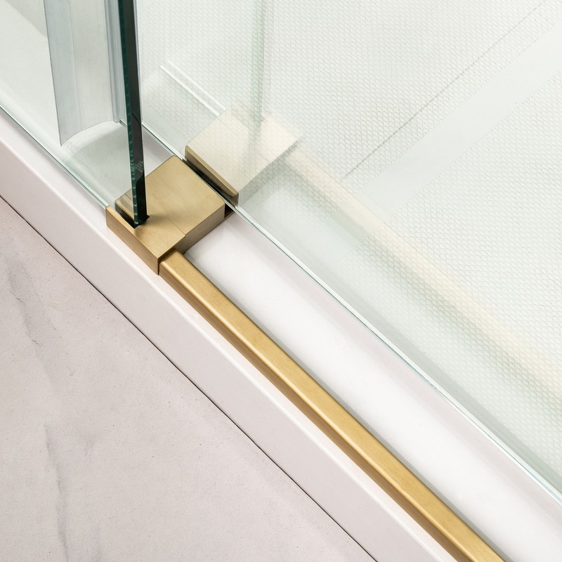 56" - 60" W x 76" H Single Sliding Frameless Shower Door
