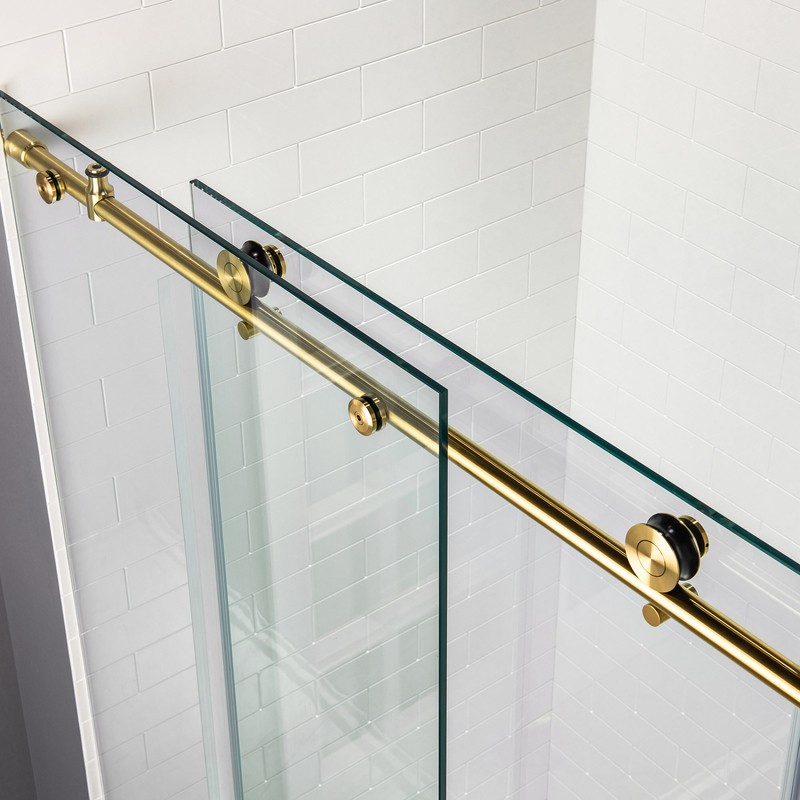 56" - 60" W x 76" H Single Sliding Frameless Shower Door