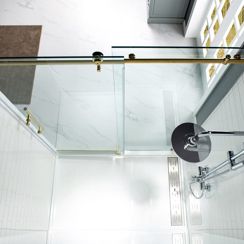 56" - 60" W x 76" H Single Sliding Frameless Shower Door
