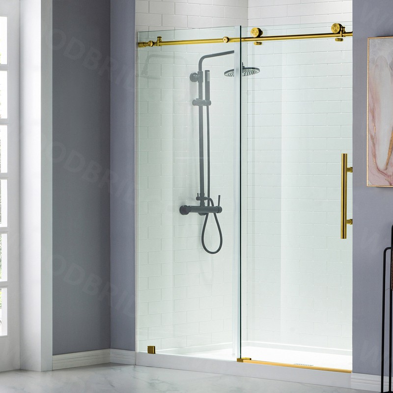 56" - 60" W x 76" H Single Sliding Frameless Shower Door