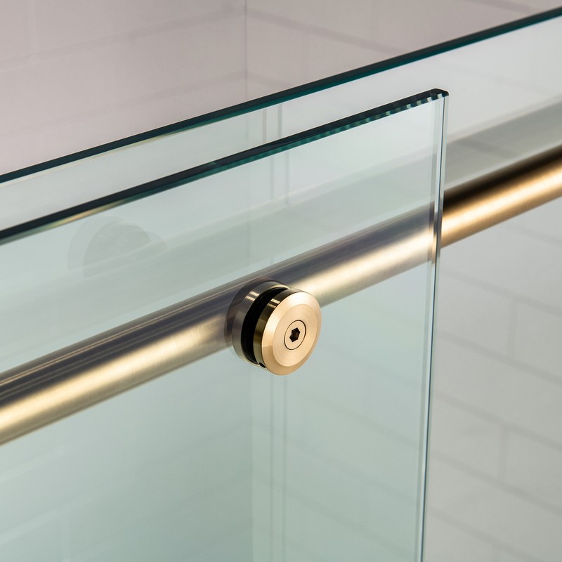 56" - 60" W x 76" H Single Sliding Frameless Shower Door