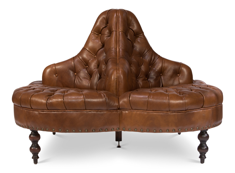 57'' Genuine Leather Armless Sofa