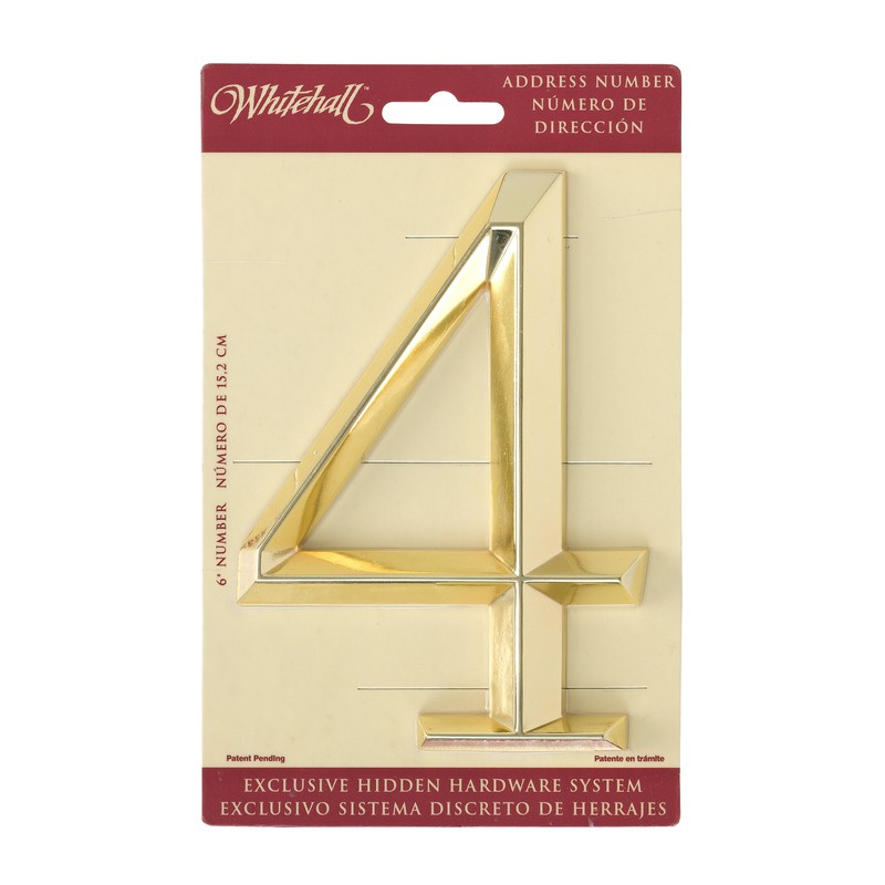 6'' H Metal Surface Mount House Number