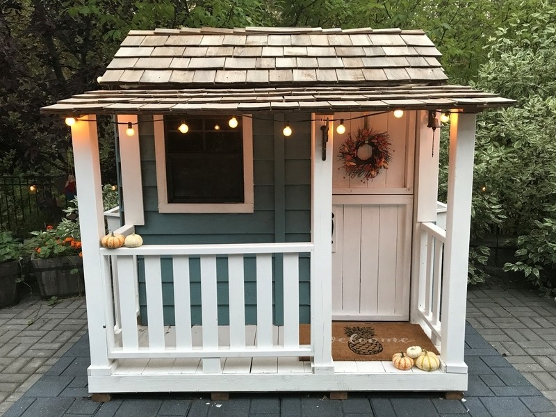 6' x 6' Outdoor Solid Wood Luxury Playhouse