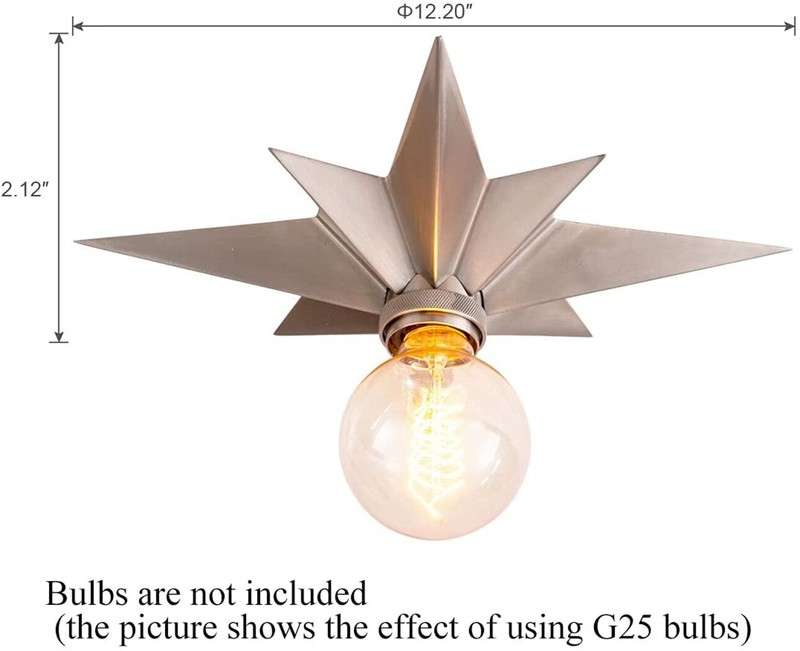 9'' Unique/Statement Star Flush Mount