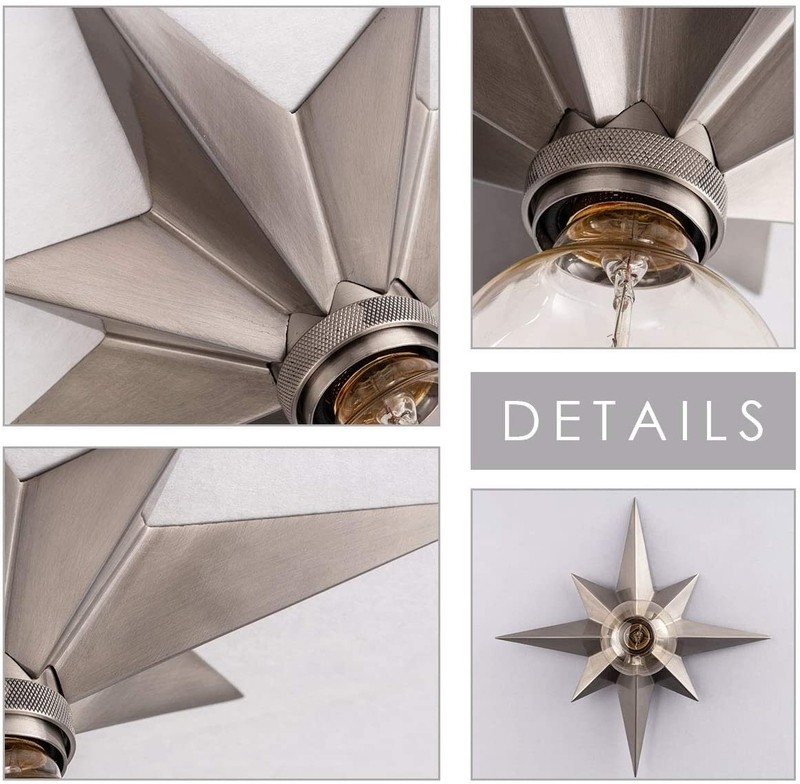 9'' Unique/Statement Star Flush Mount