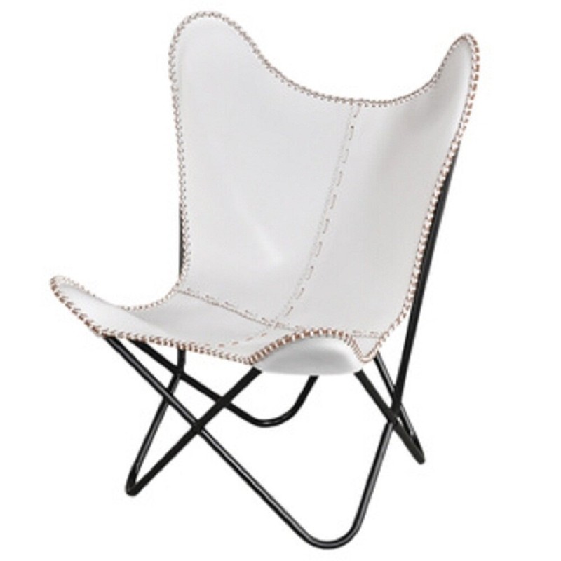 Aadhvika 31'' Wide Genuine Leather Top Grain Leather Down Cushion Butterfly Chair