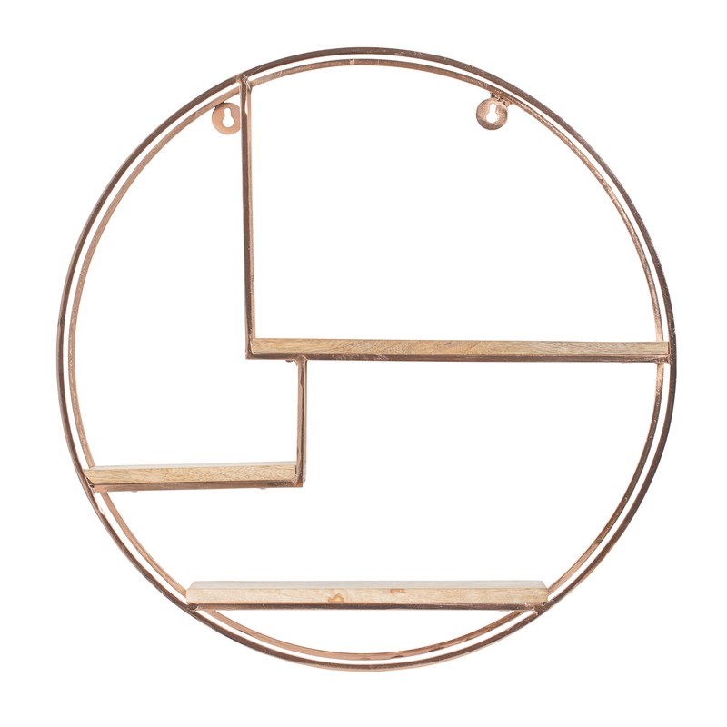 Aberdeen 3 Piece Circle Mango Wood Accent Shelf
