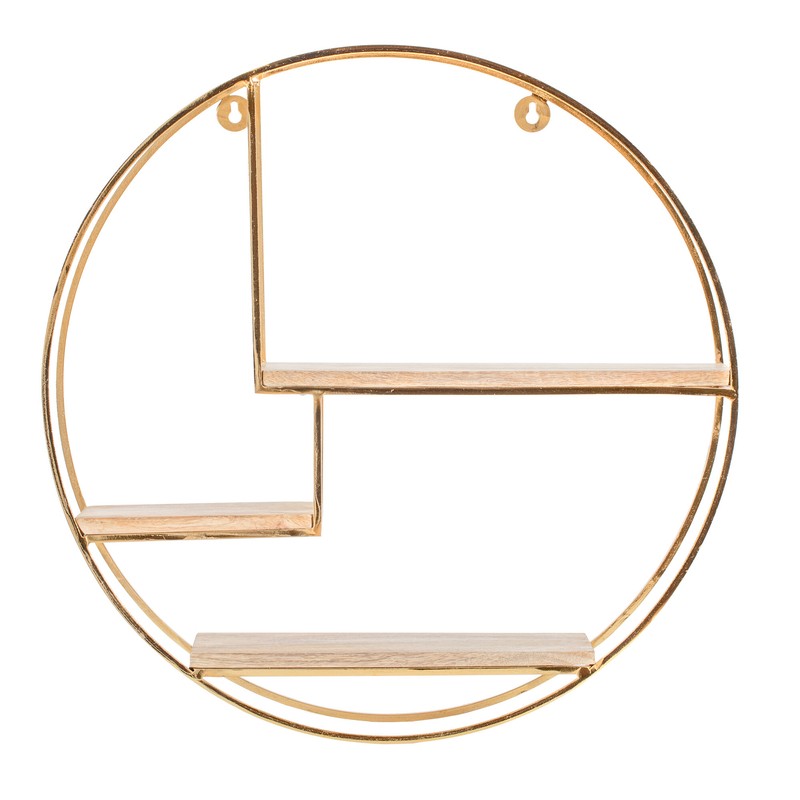 Aberdeen 3 Piece Circle Mango Wood Accent Shelf