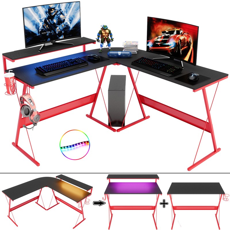 Abeyta Reversible L-Shape Gaming Desk