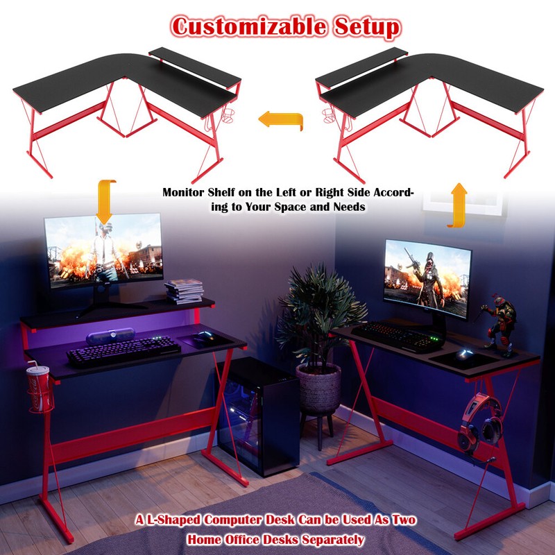 Abeyta Reversible L-Shape Gaming Desk