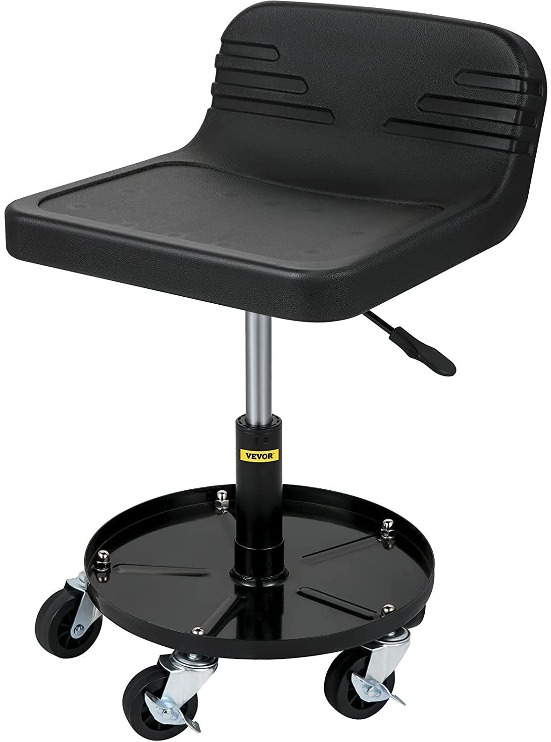 Adjustable garage bar stool with back