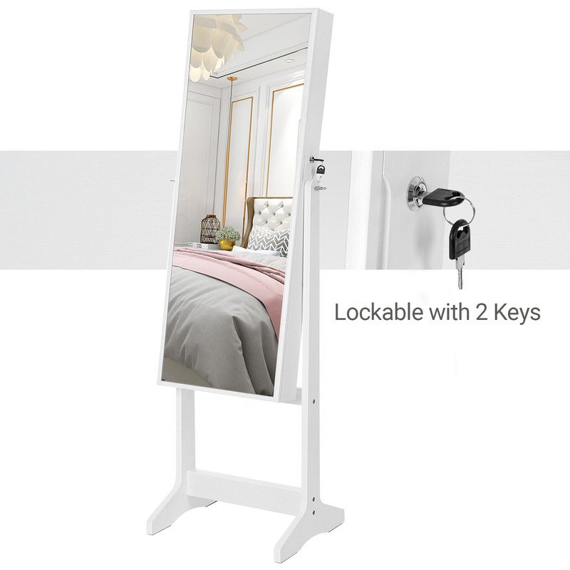 Aganlane 16.2'' Wide Jewelry Armoire with Mirror