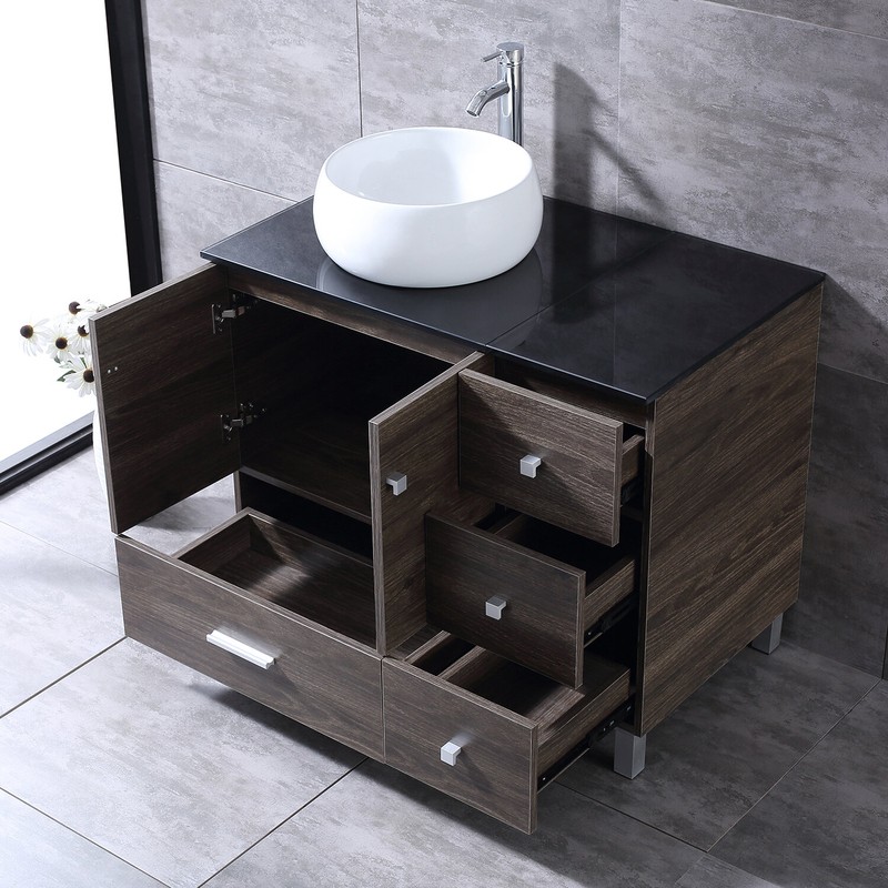 Alderico 36" Single Bathroom Vanity Set with Mirror