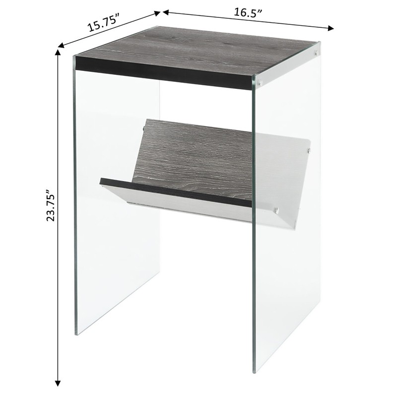 Allionna 23.75'' Tall Sled End Table