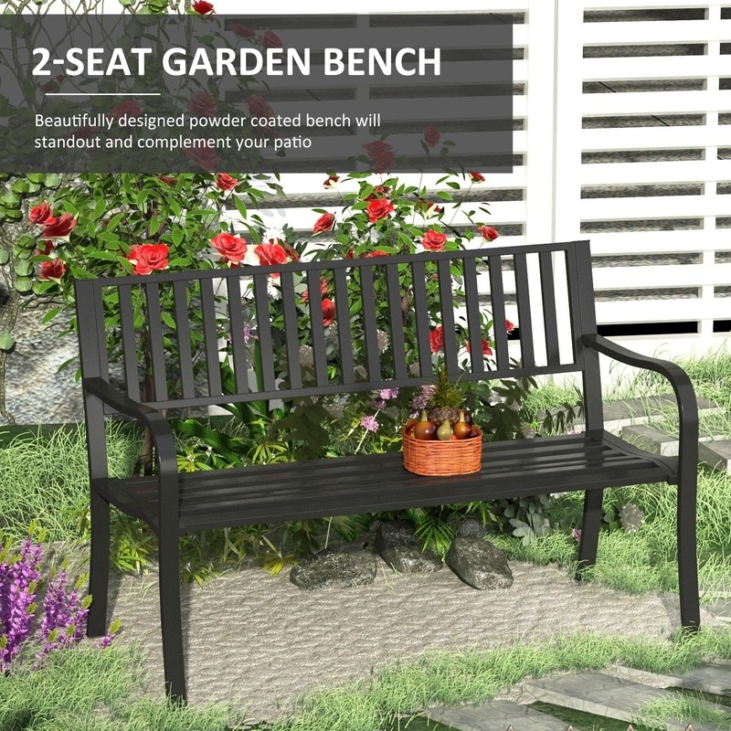 Alvah Stainless Steel Garden Bench