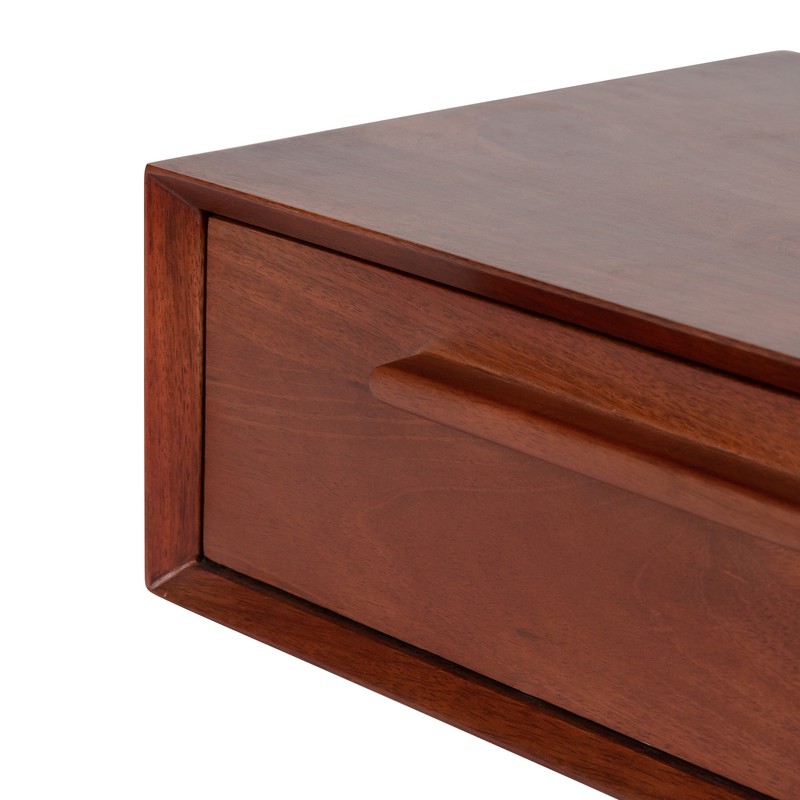 Alyra Mango Solid Wood Floating Wall Shelf with Drawers