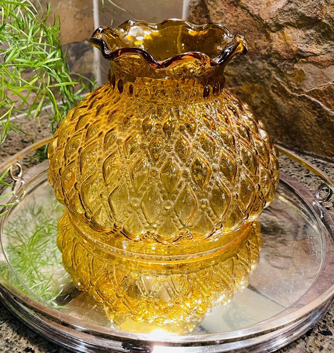 Amber Student Glass Lamp Shade