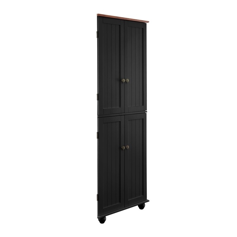 Amein 67.72'' Tall 4 - Door Corner Accent Cabinet