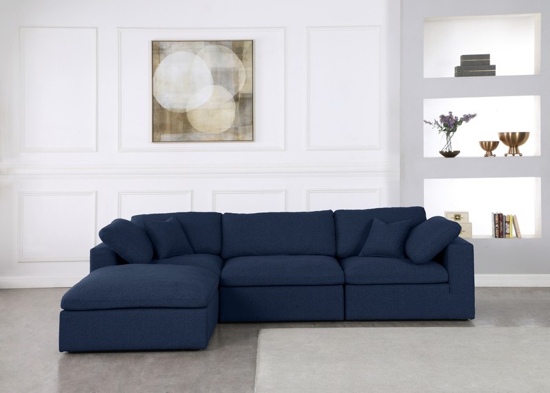 Amillya 119" Wide Reversible Modular Corner Sectional with Ottoman