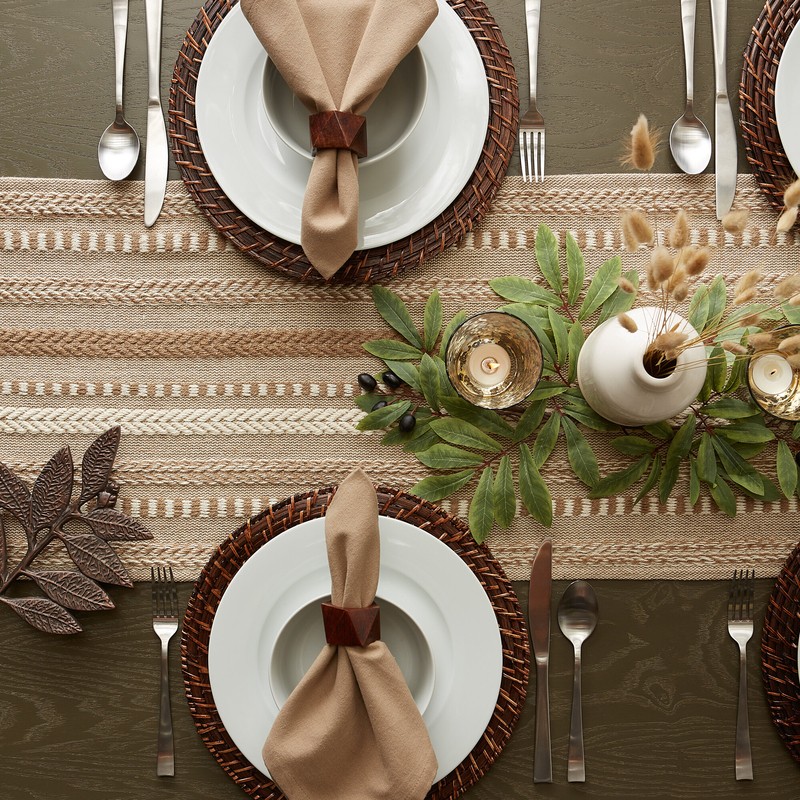 Amundson Striped 100% Cotton Table Runner