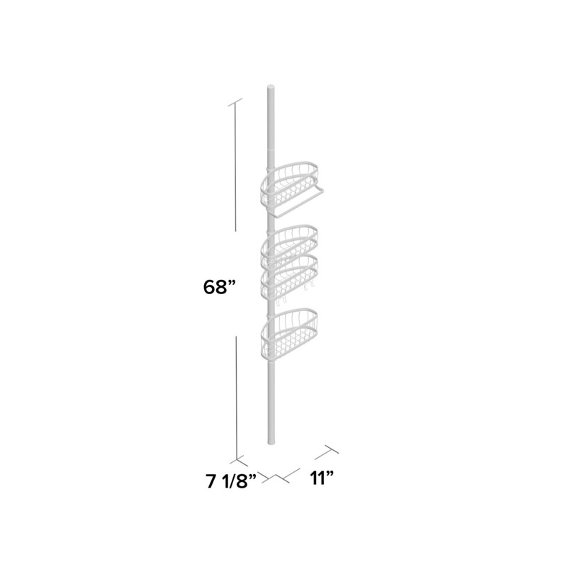 Anshdeep Tension Pole Shower Caddy