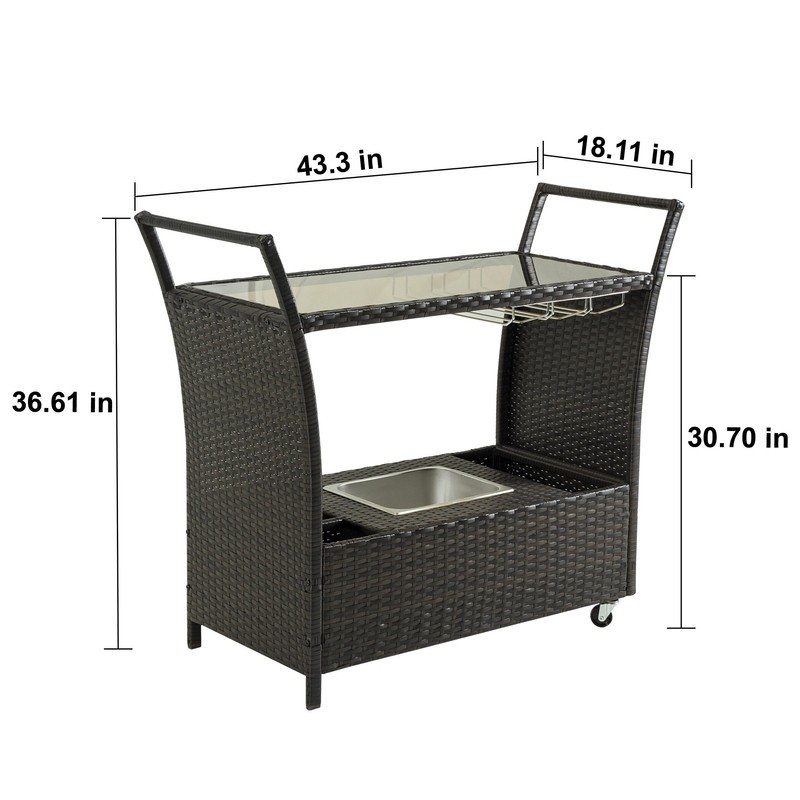Anthonyville Bar Serving Cart