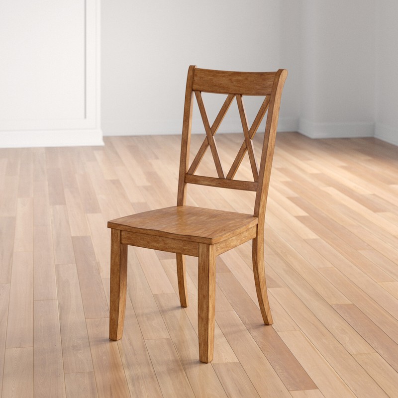 Arisa Solid Wood Cross Back Side Chair