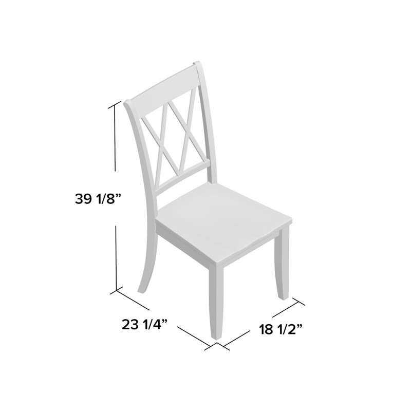 Arisa Solid Wood Cross Back Side Chair