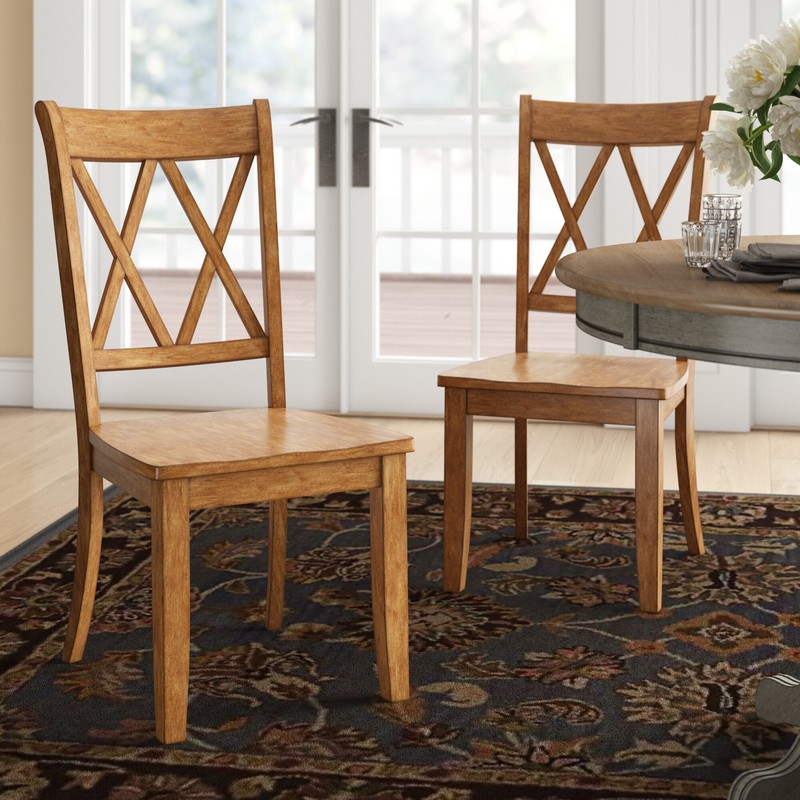 Arisa Solid Wood Cross Back Side Chair
