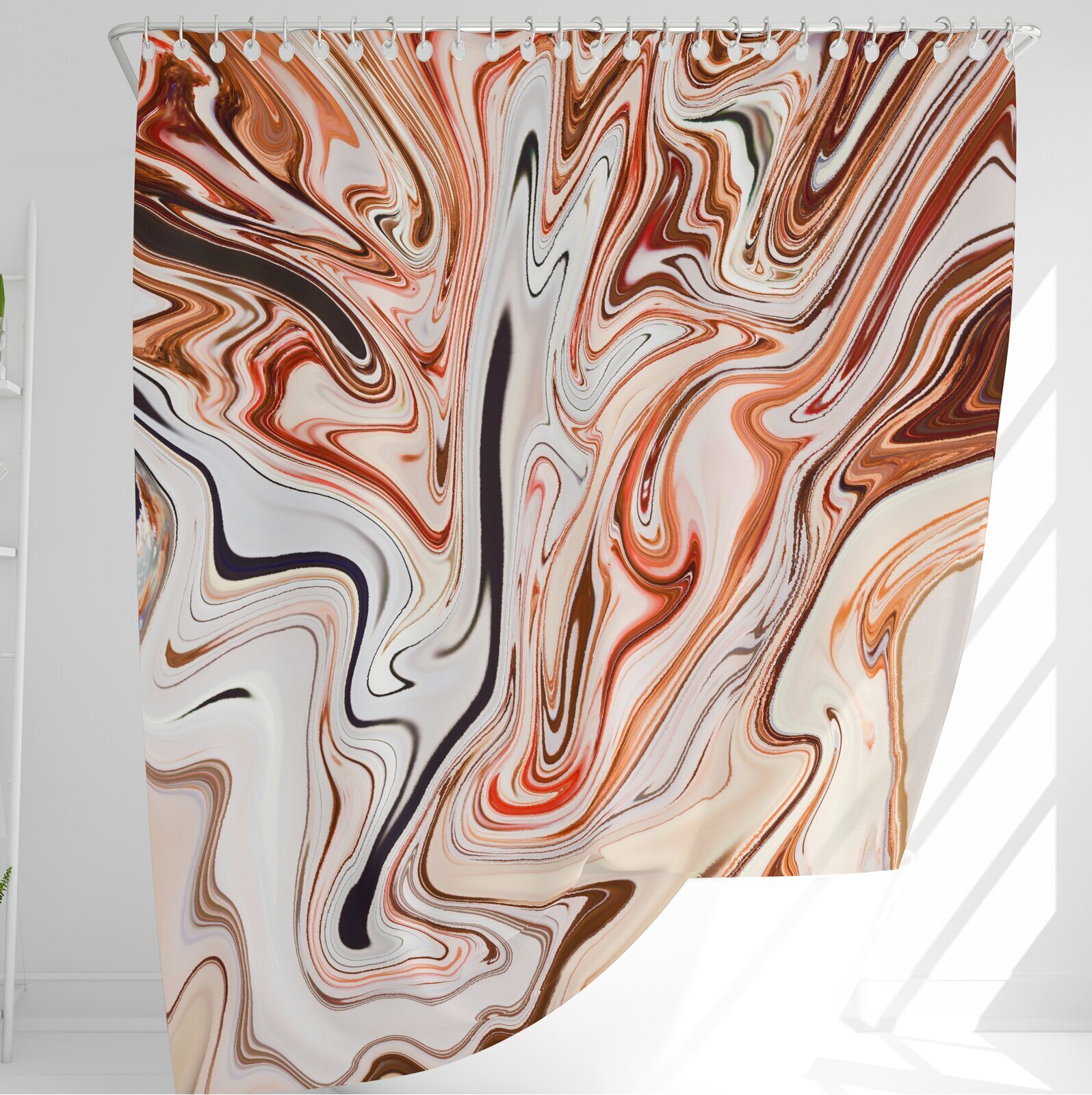 Artwork style luxurious shower curtains