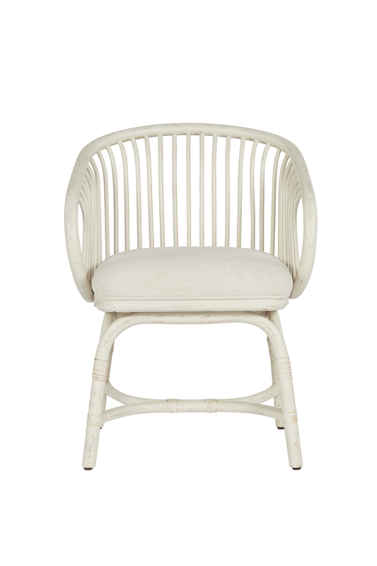 Aruba Slat Back Arm Chair in White