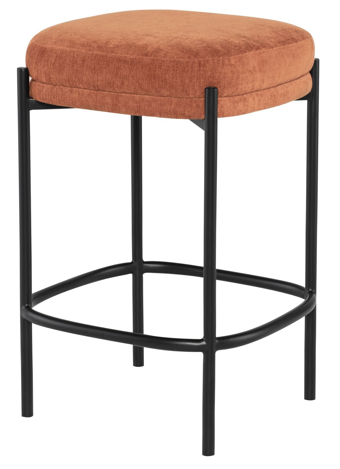 Backless orange bar stools