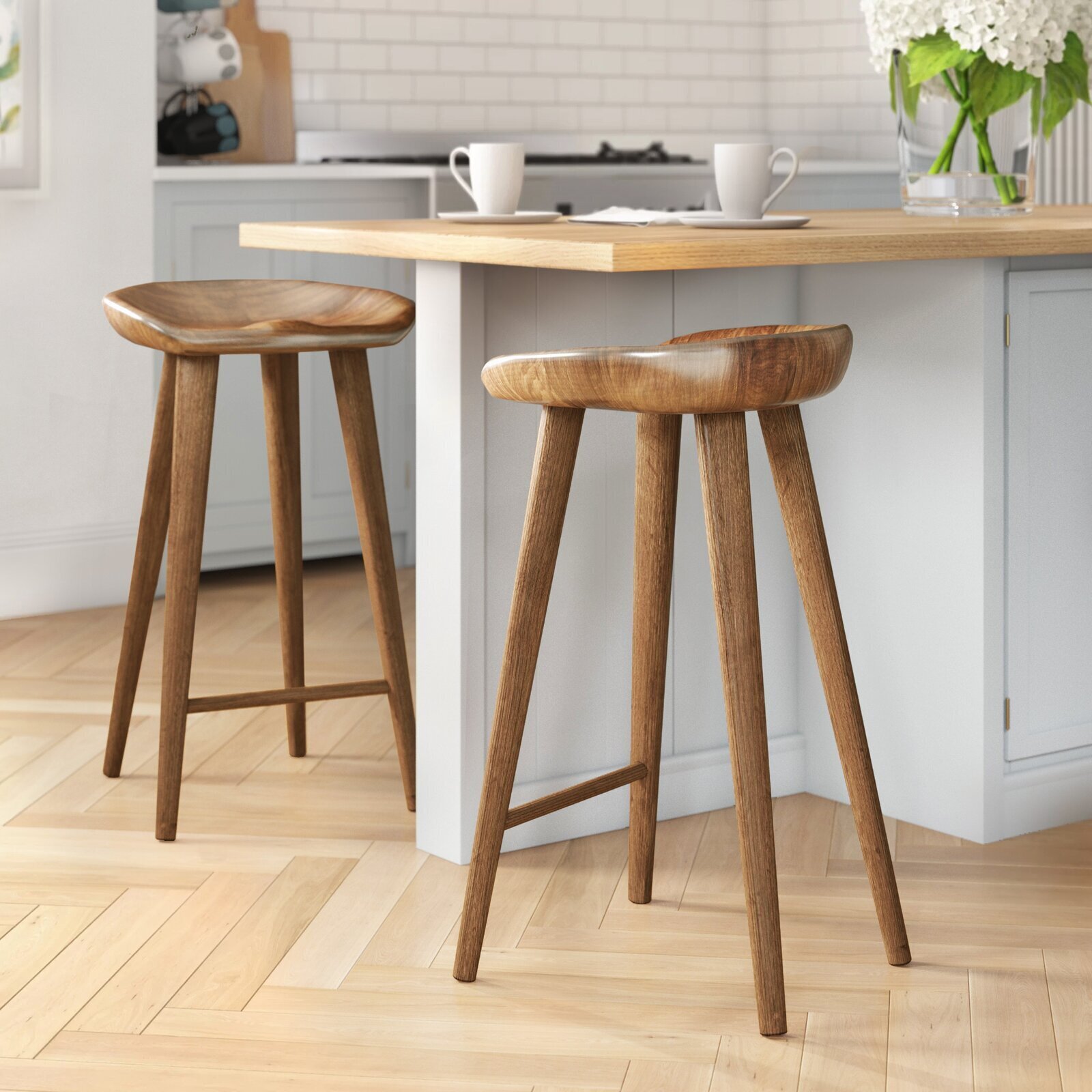 Oak bar discount stools with back