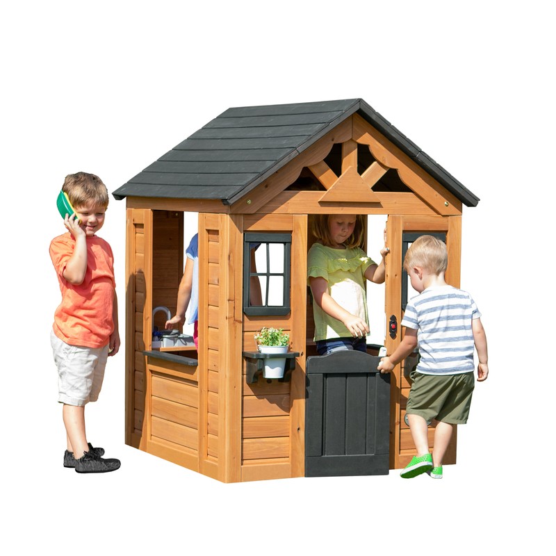 Backyard Discovery Sweetwater 42" x 46.69" Indoor/Outdoor Cedar Playhouse with Kitchen