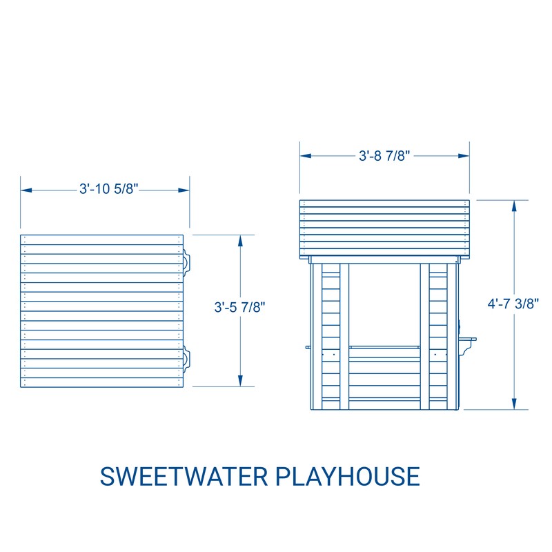Backyard Discovery Sweetwater 42" x 46.69" Indoor/Outdoor Cedar Playhouse with Kitchen