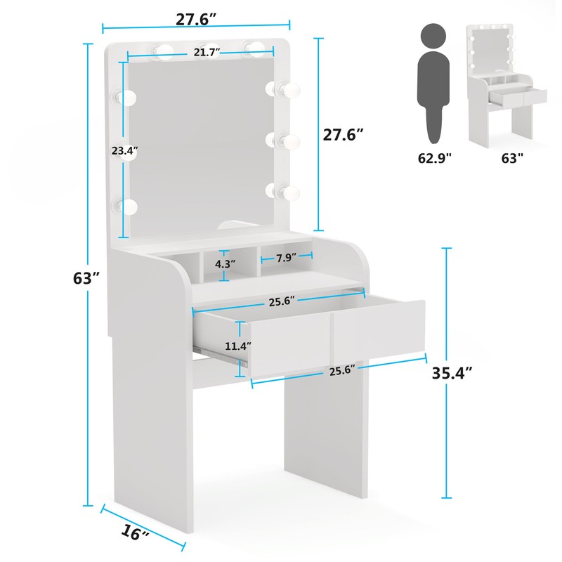 Baldon Vanity Set with Mirror