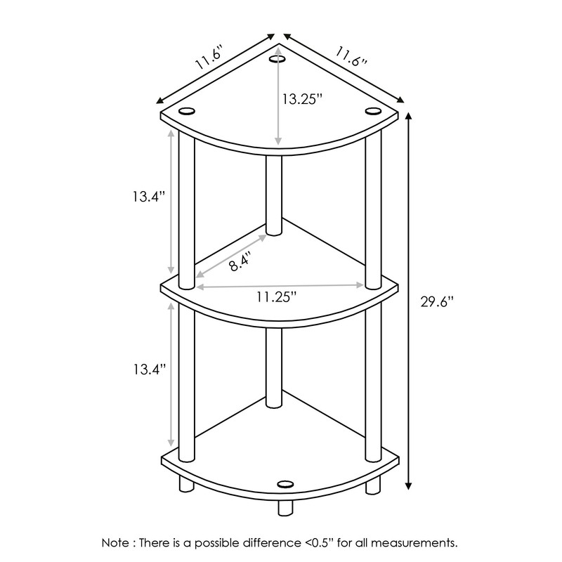 Baril 29.6'' H x 11.6'' W Corner Bookcase